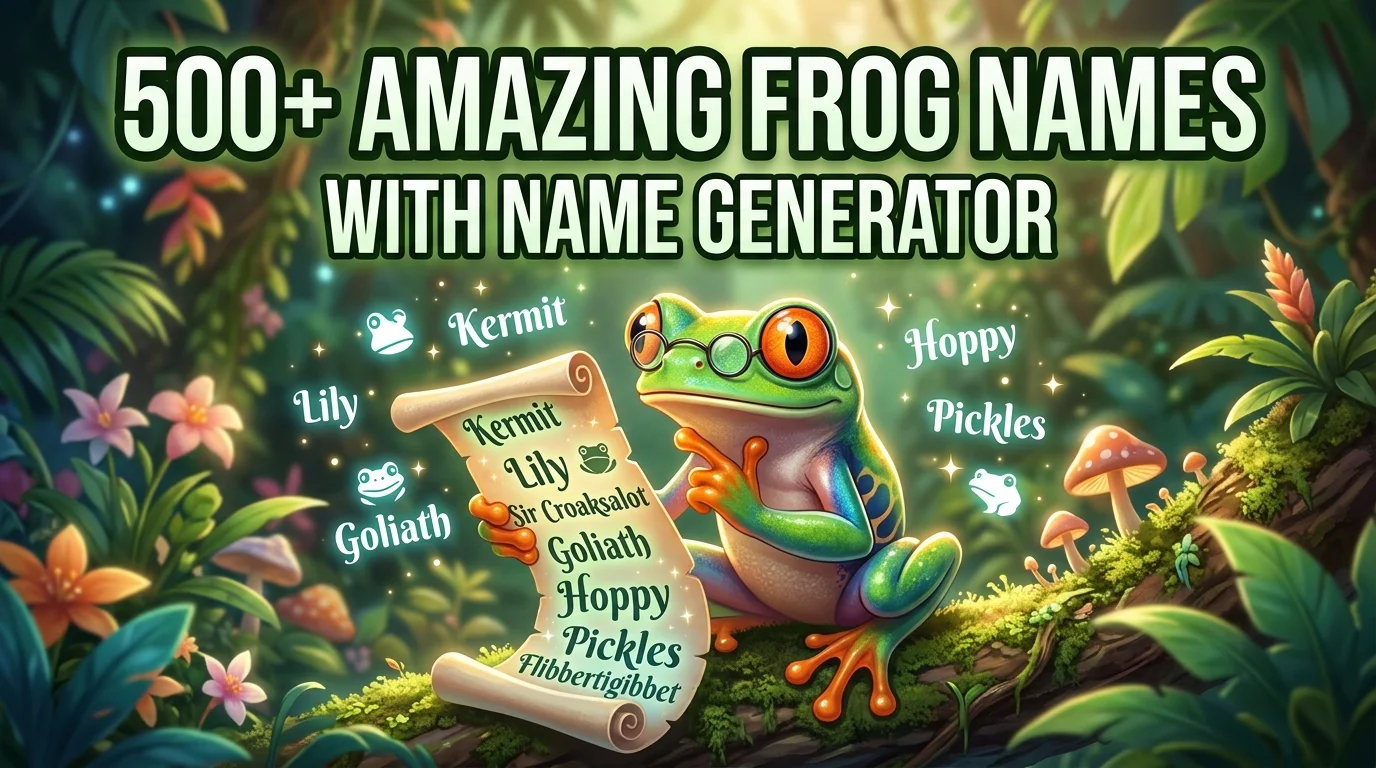 Amazing Frog Names With Name Generator