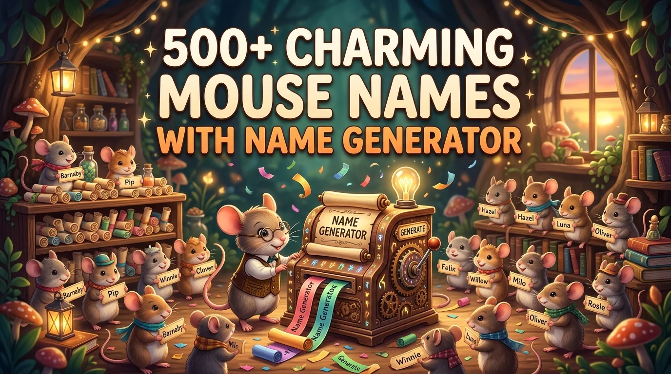 Charming Mouse Names With Name Generator