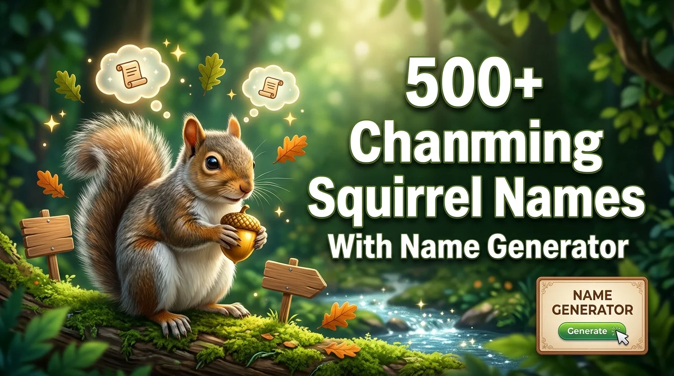 Charming Squirrel Names With Name Generator
