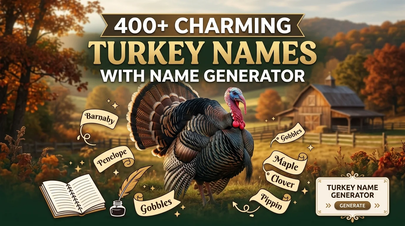 Charming Turkey Names With Name Generator