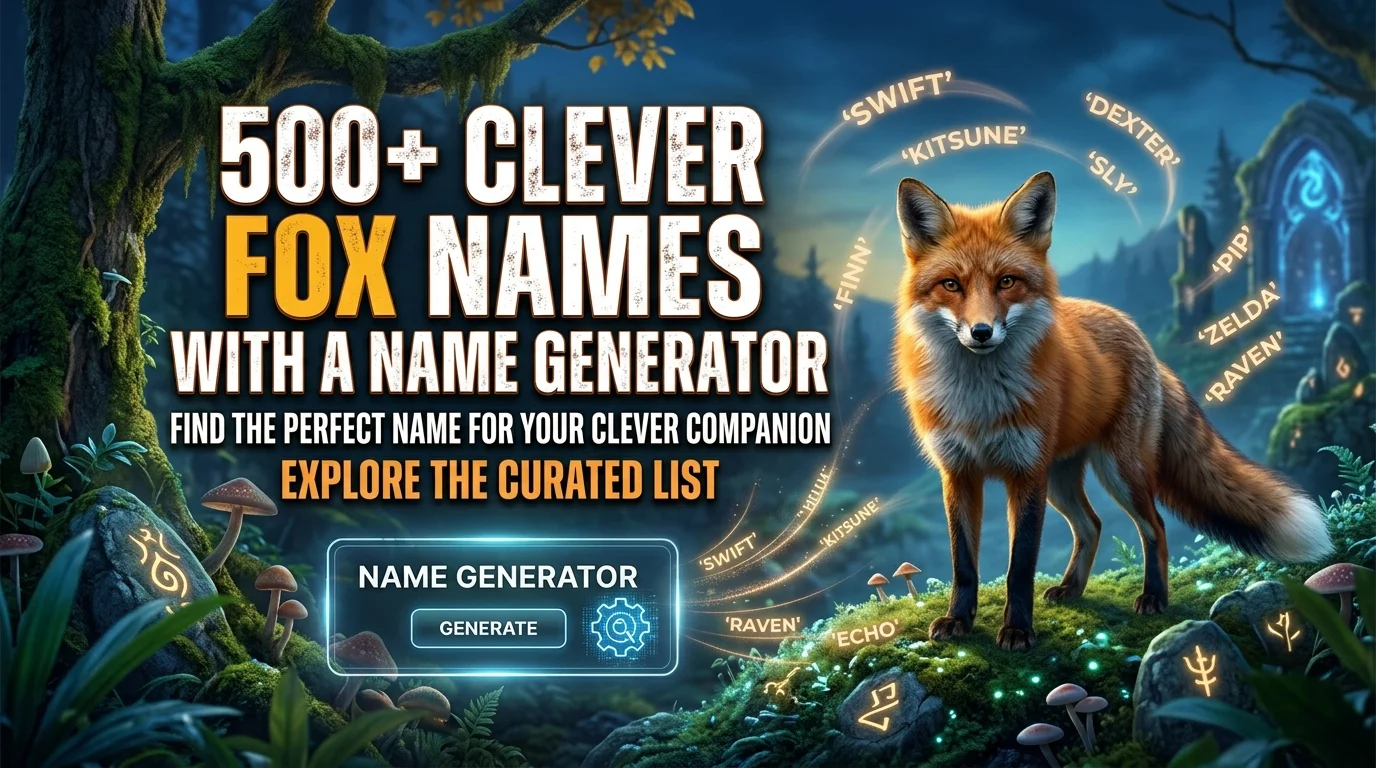 500+ Clever Fox Names With a Name Generator