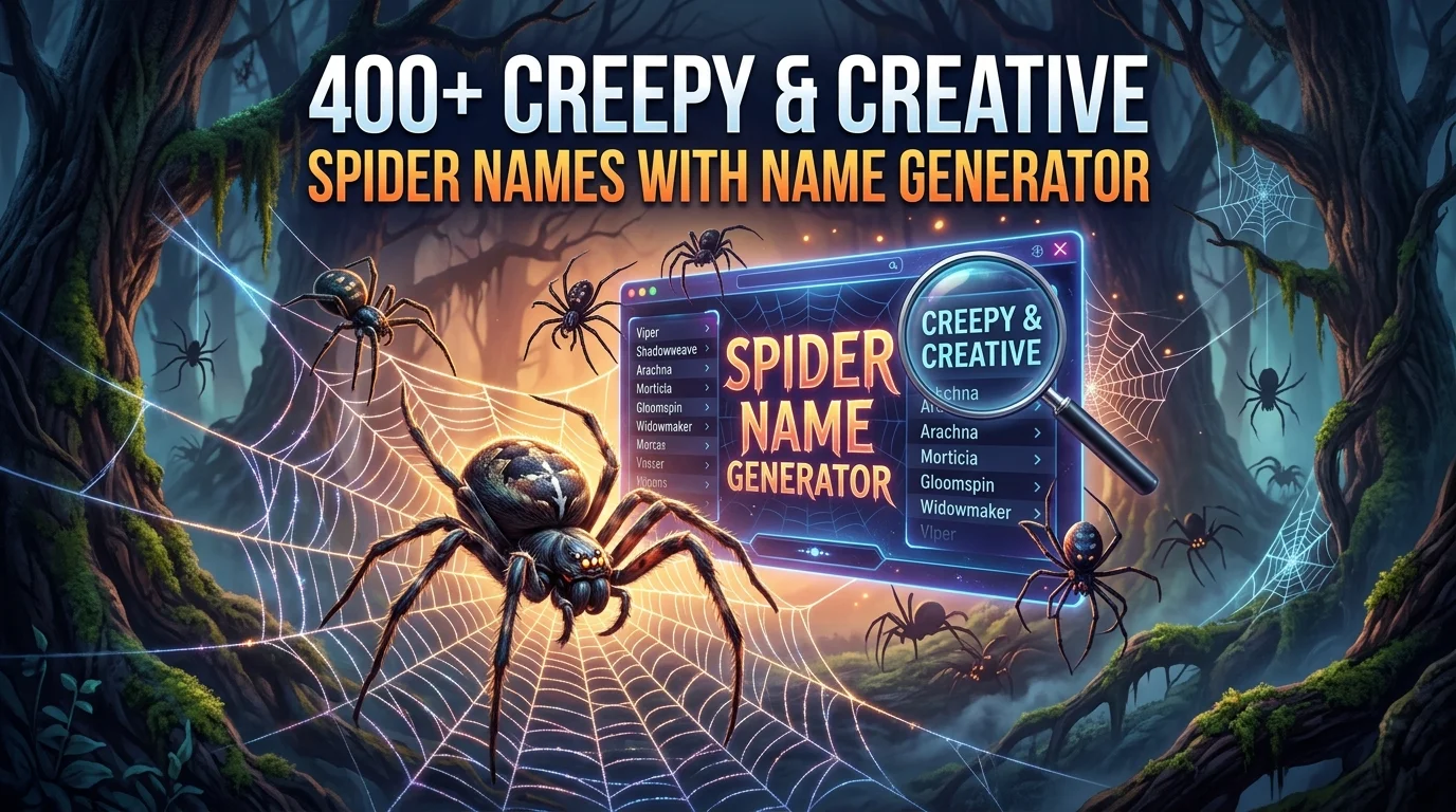 Creepy & Creative Spider Names With Name Generator