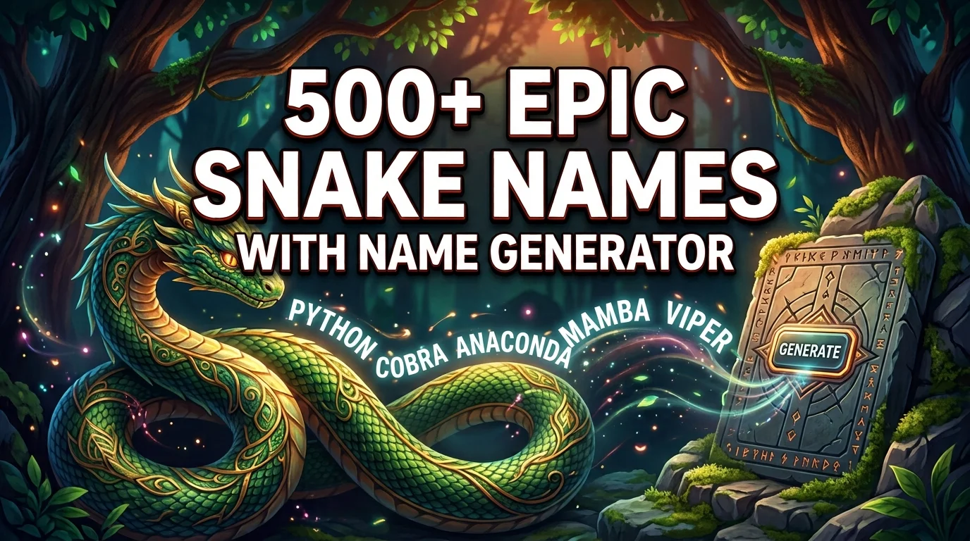 Epic Snake Names With Name Generator