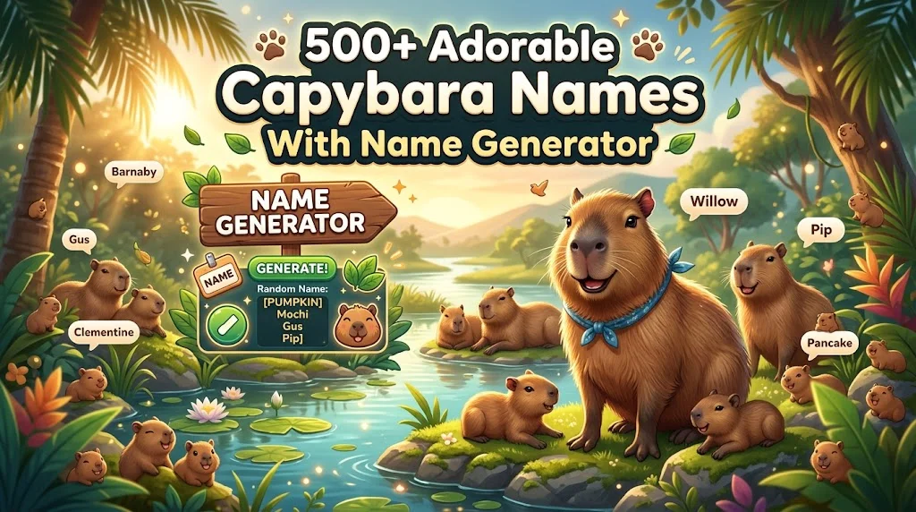 Adorable Capybara Names With Name Generator