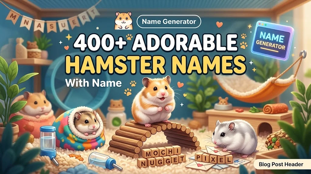 Adorable Hamster Names With Name Generator