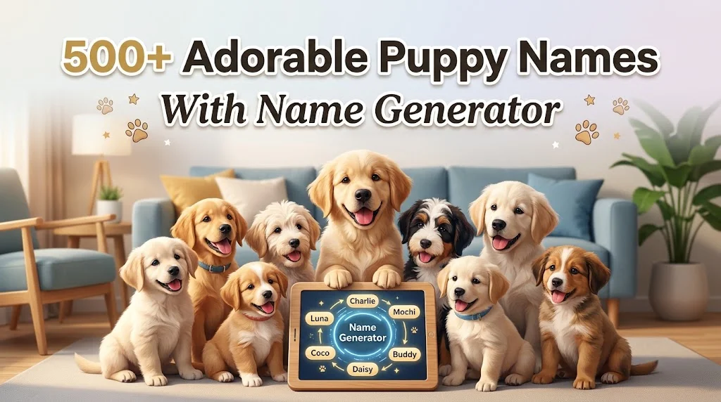 Adorable Puppy Names With Name Generator