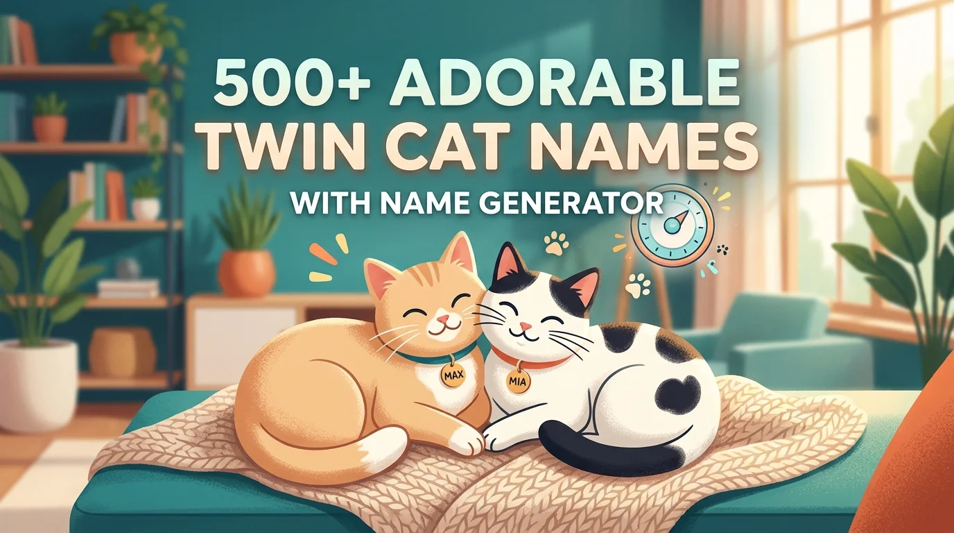 Adorable Twin Cat Names With Name Generator
