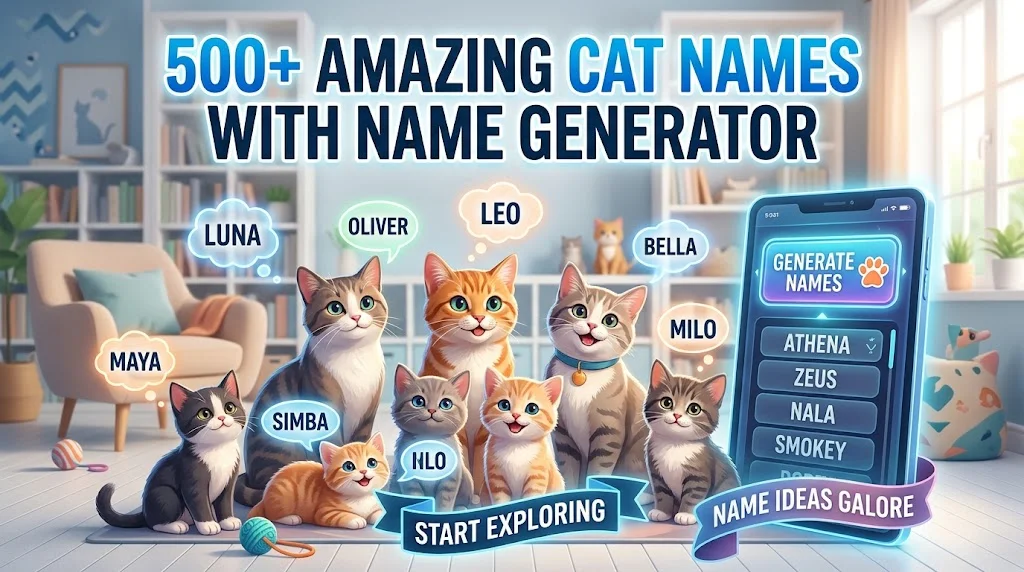 Amazing Cat Names With Name Generator