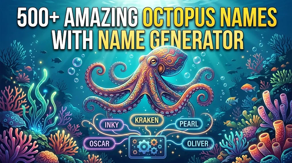 Amazing Octopus Names With Name Generator