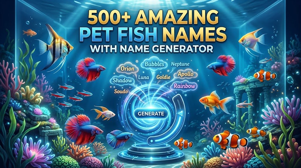 Amazing Pet Fish Names With Name Generator