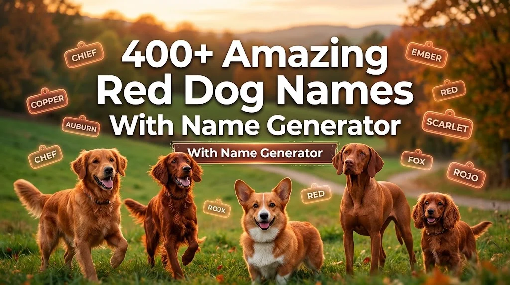 Amazing Red Dog Names With Name Generator