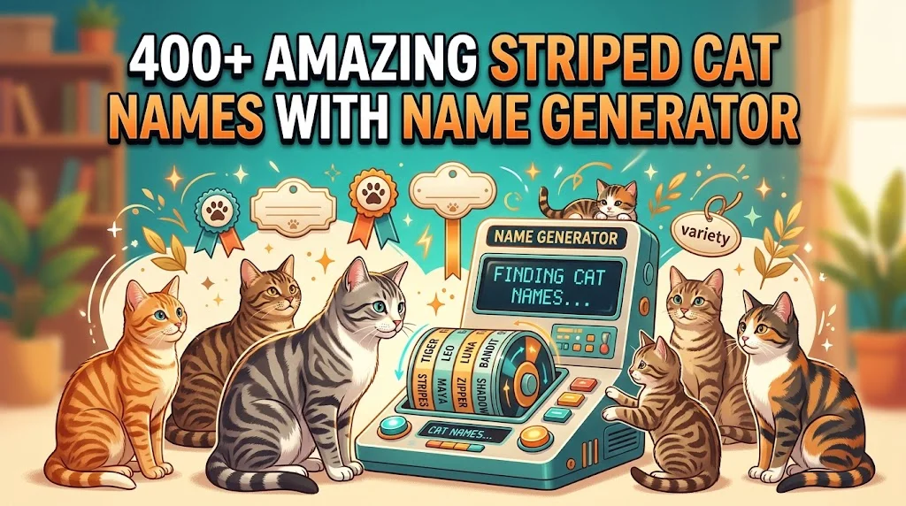 Amazing Striped Cat Names With Name Generator