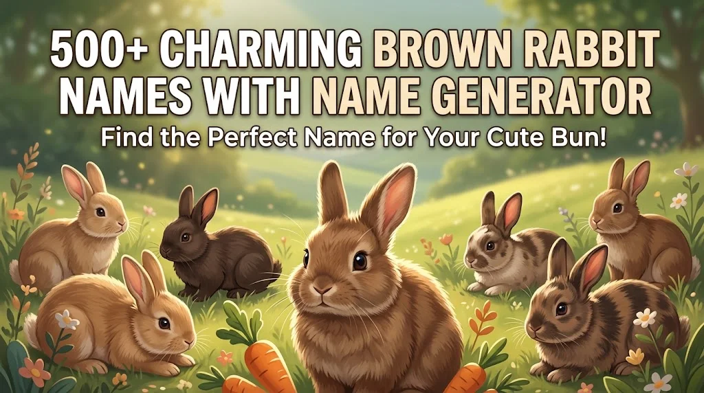 Charming Brown Rabbit Names With Name Generator