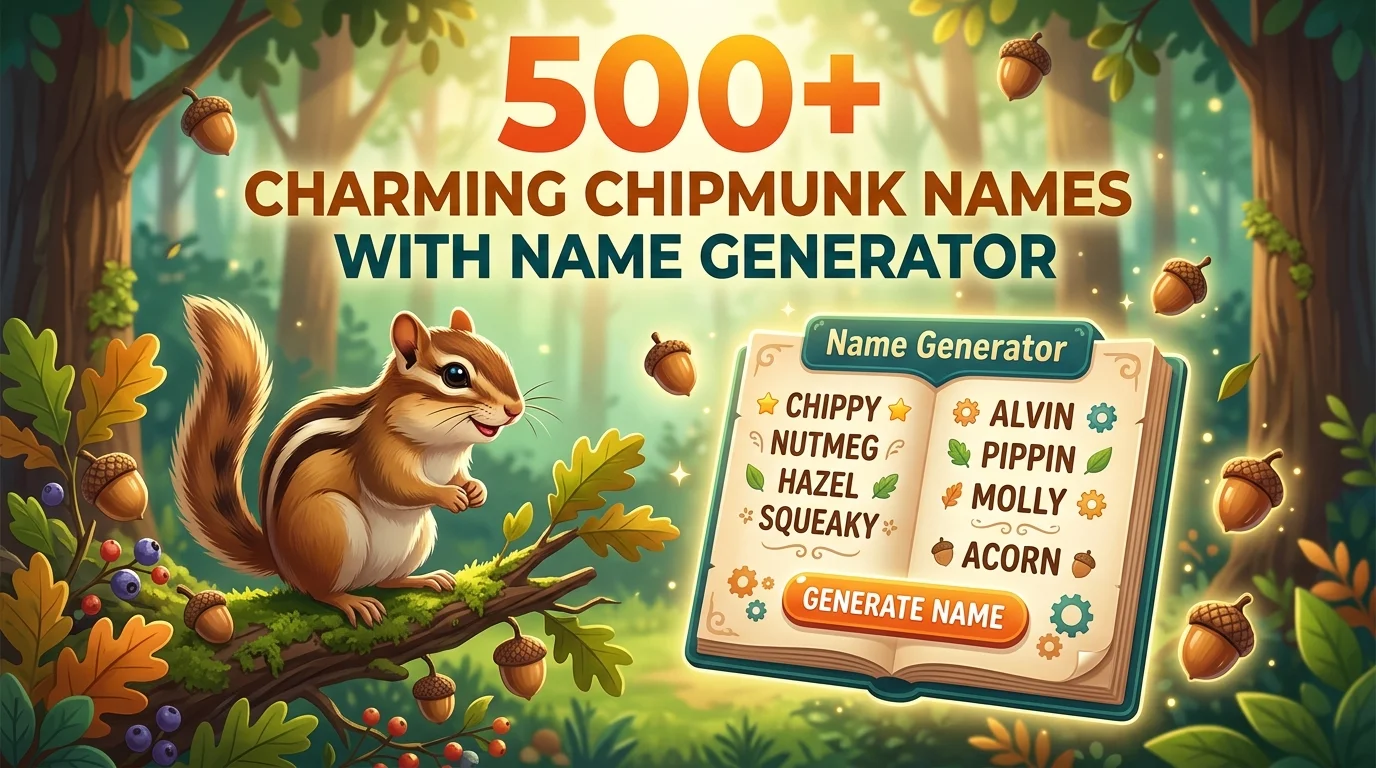 Charming Chipmunk Names With Name Generator