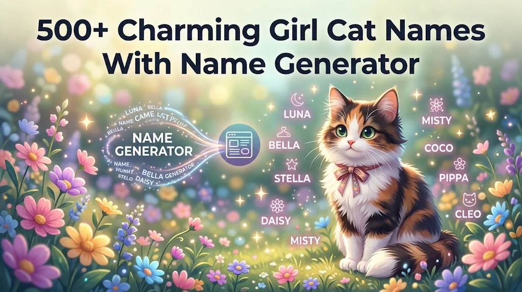 Charming Girl Cat Names With Name Generator
