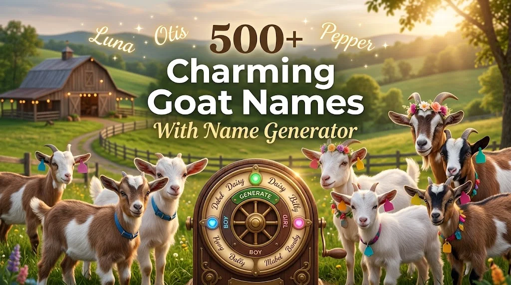 Charming Goat Names With Name Generator