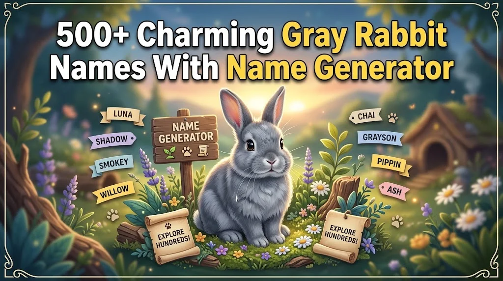 Charming Gray Rabbit Names With Name Generator