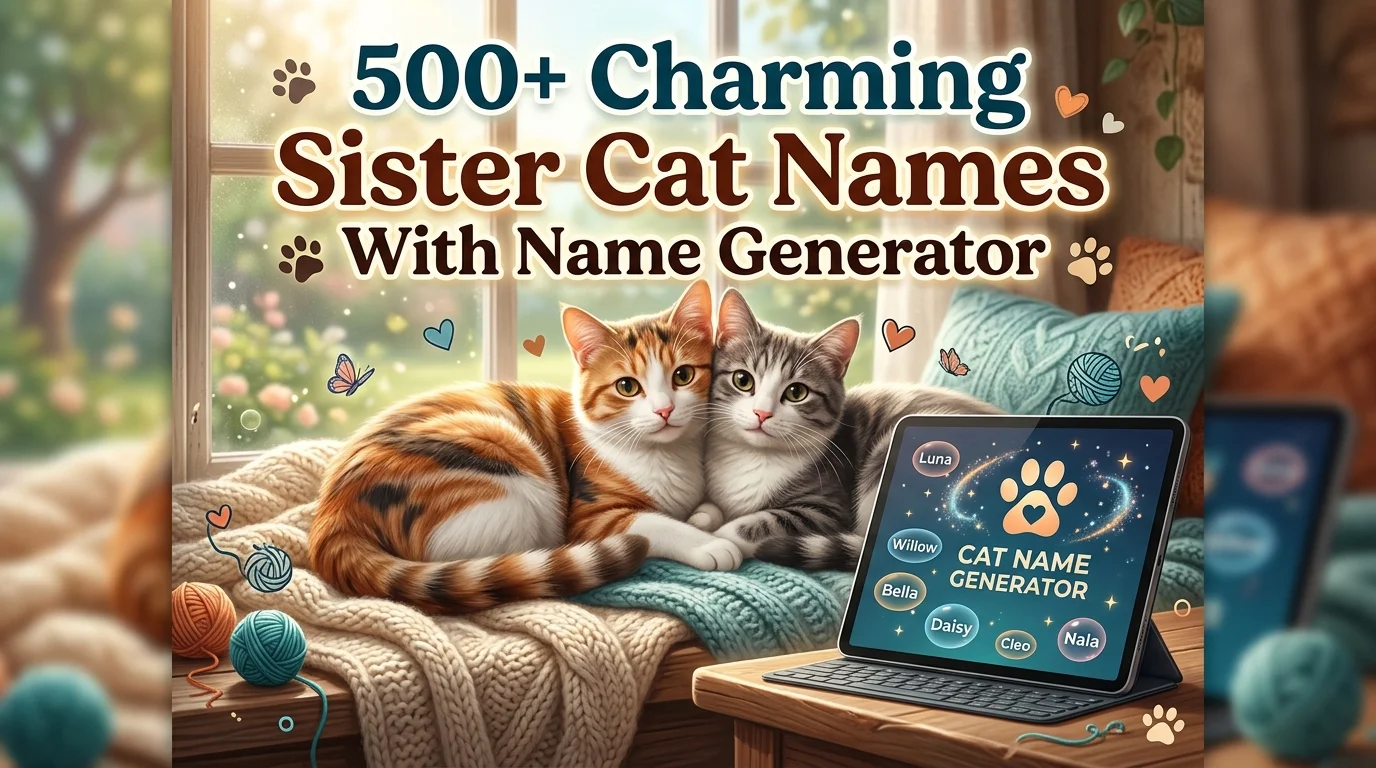 Charming Sister Cat Names With Name Generator