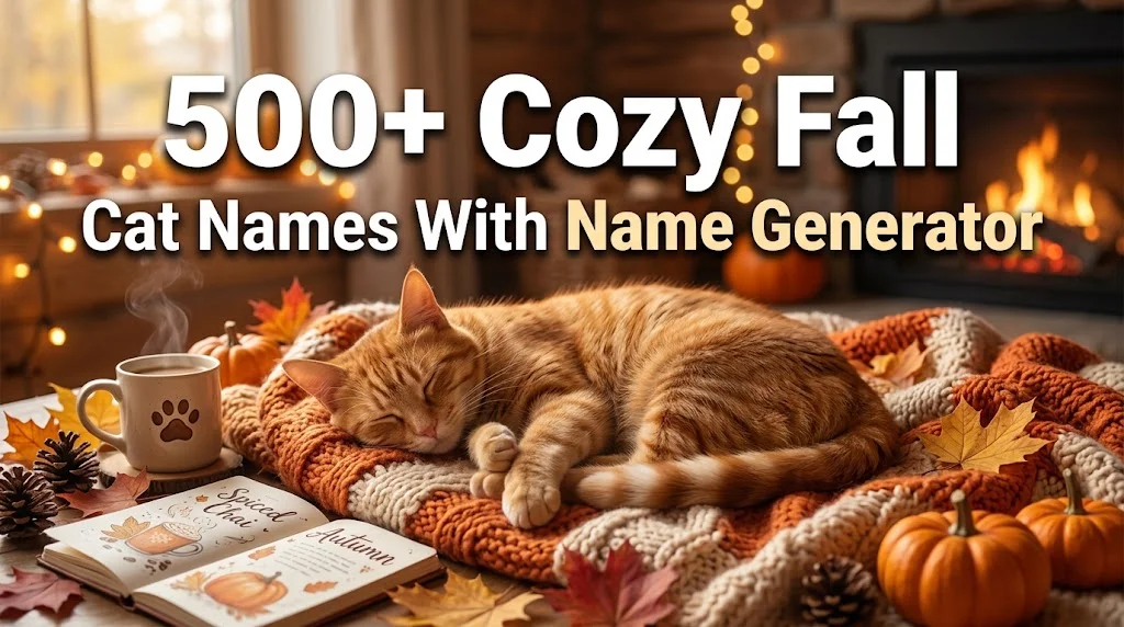 Cozy Fall Cat Names With Name Generator
