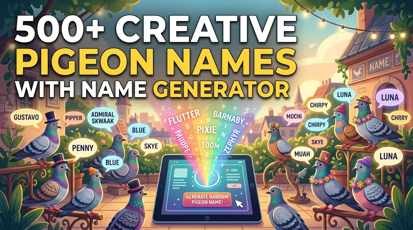 Creative Pigeon Names With Name Generator