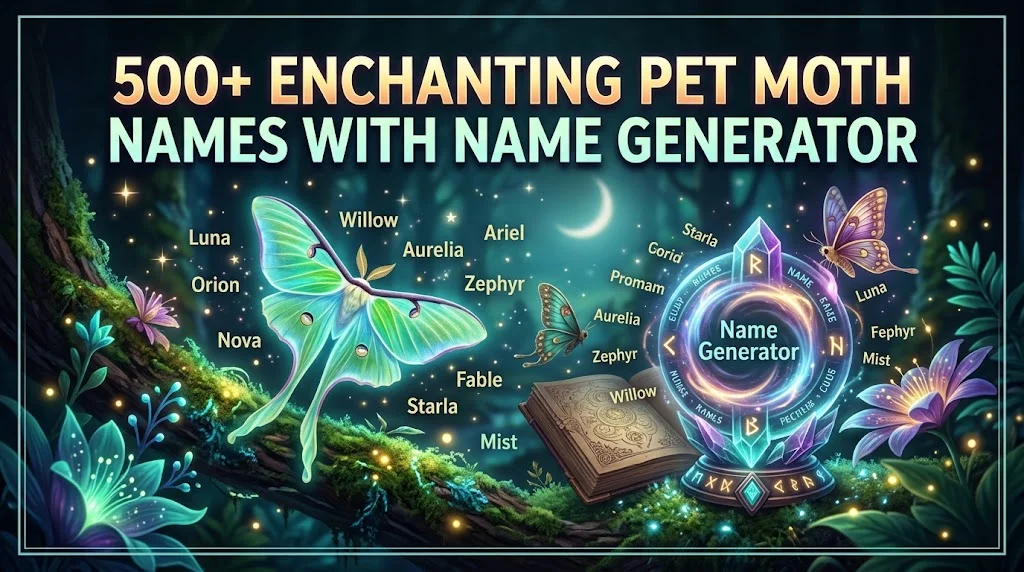 Enchanting Pet Moth Names With Name Generator