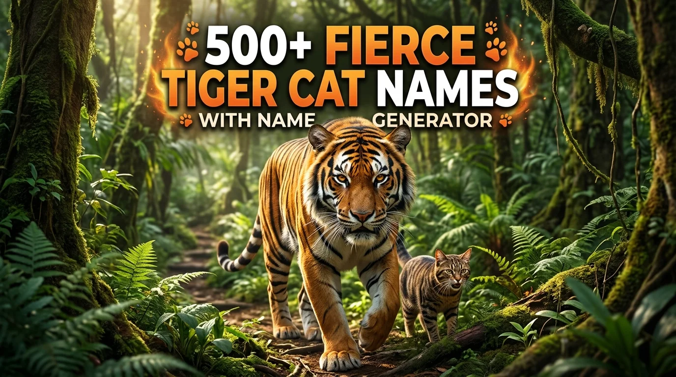 Fierce Tiger Cat Names With Name Generator