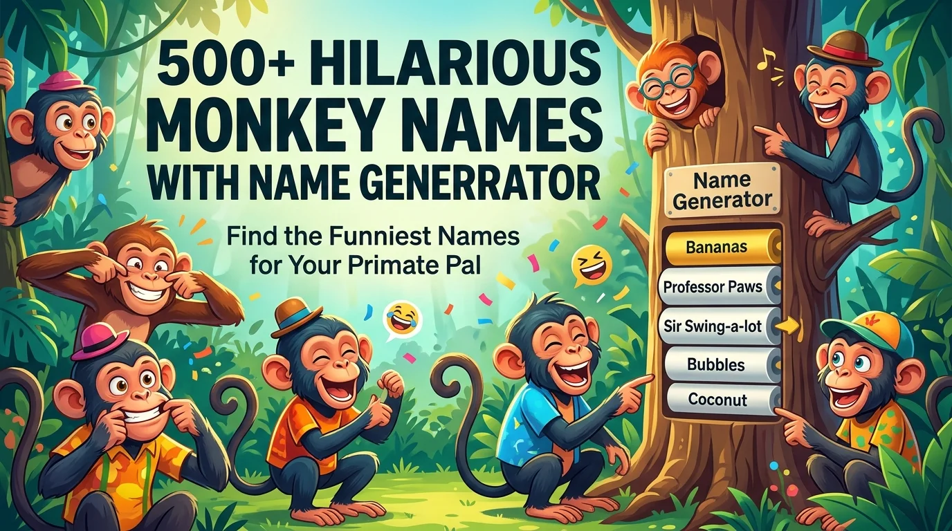 Hilarious Monkey Names With Name Generator
