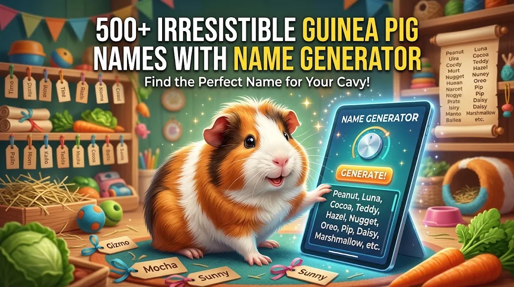 Irresistible Guinea Pig Names With Name Generator