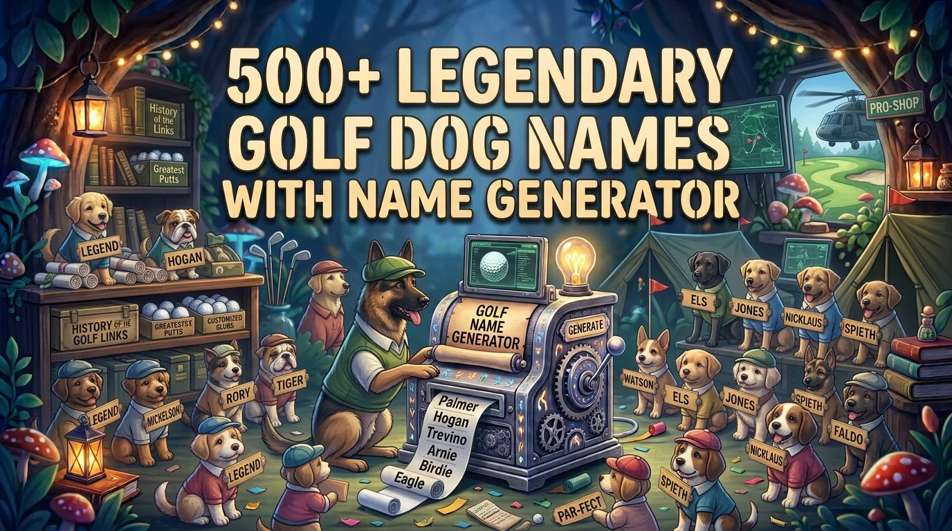 Legendary Golf Dog Names With Name Generator