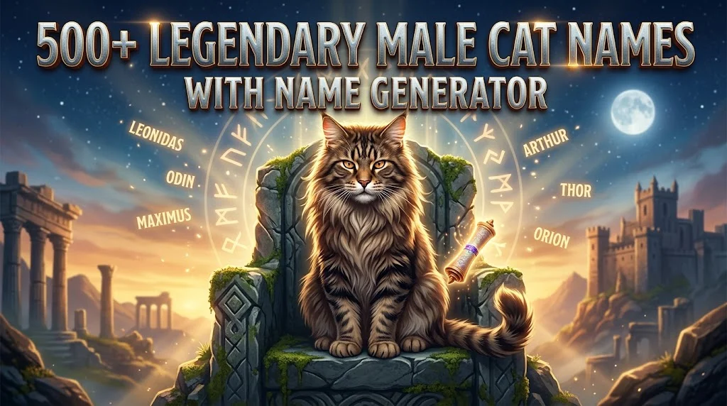 Legendary Male Cat Names With Name Generator