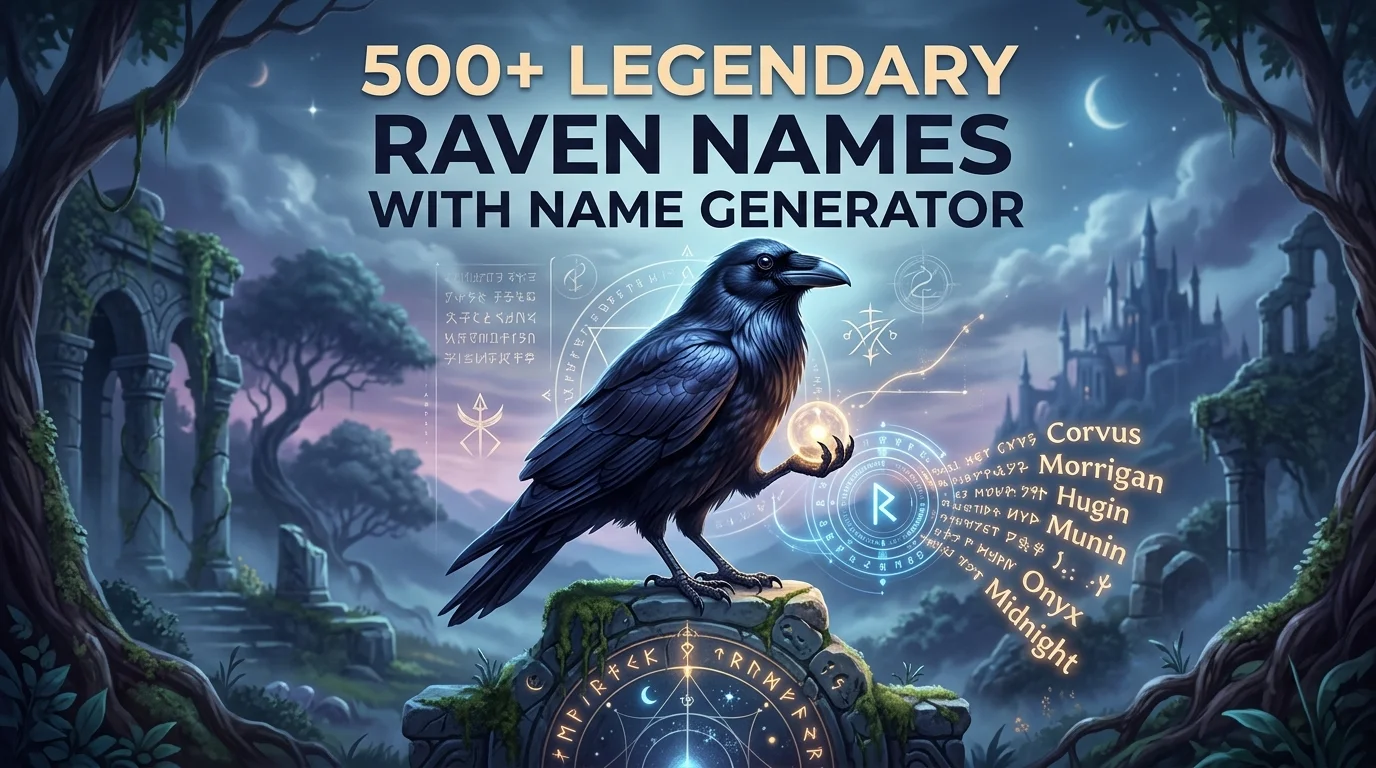 Legendary Raven Names With Name Generator