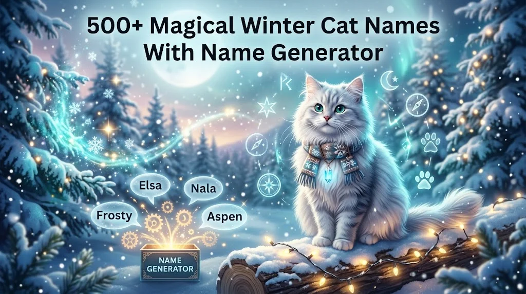 Magical Winter Cat Names With Name Generator