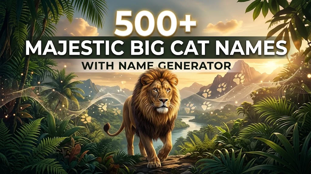 Majestic Big Cat Names With Name Generator