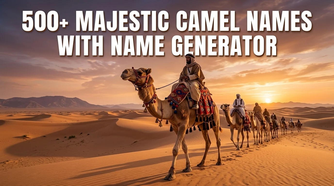 Majestic Camel Names With Name Generator