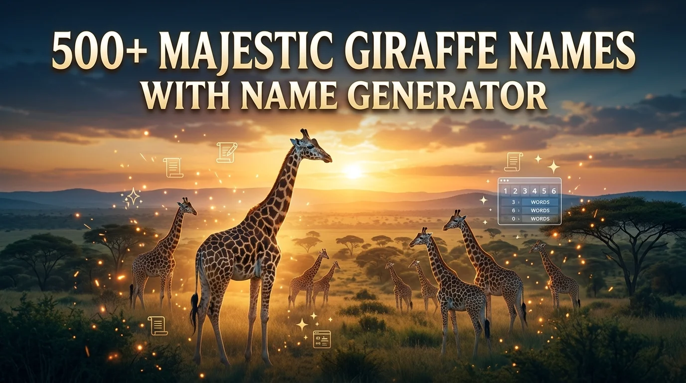 Majestic Giraffe Names With Name Generator