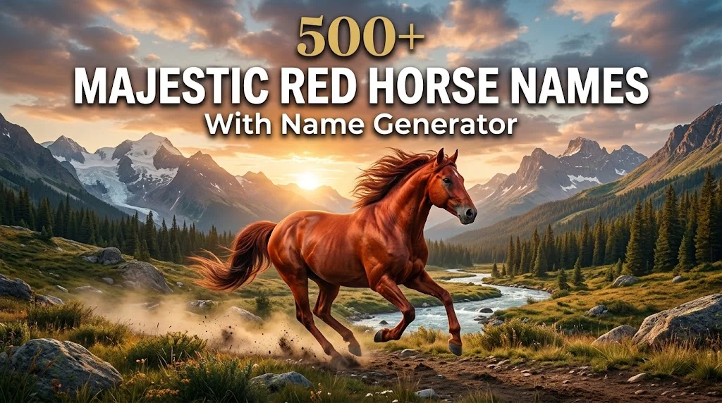 Majestic Red Horse Names With Name Generator