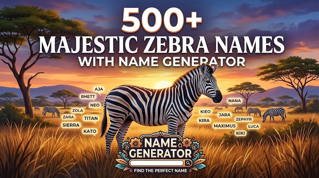Majestic Zebra Names With Name Generator