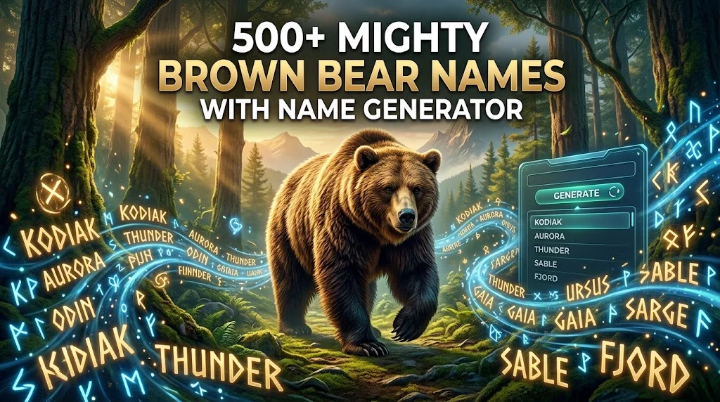 Mighty Brown Bear Names With Name Generator