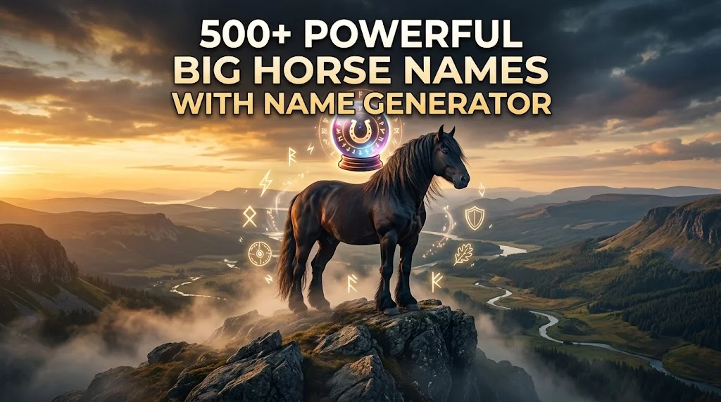Powerful Big Horse Names With Name Generator