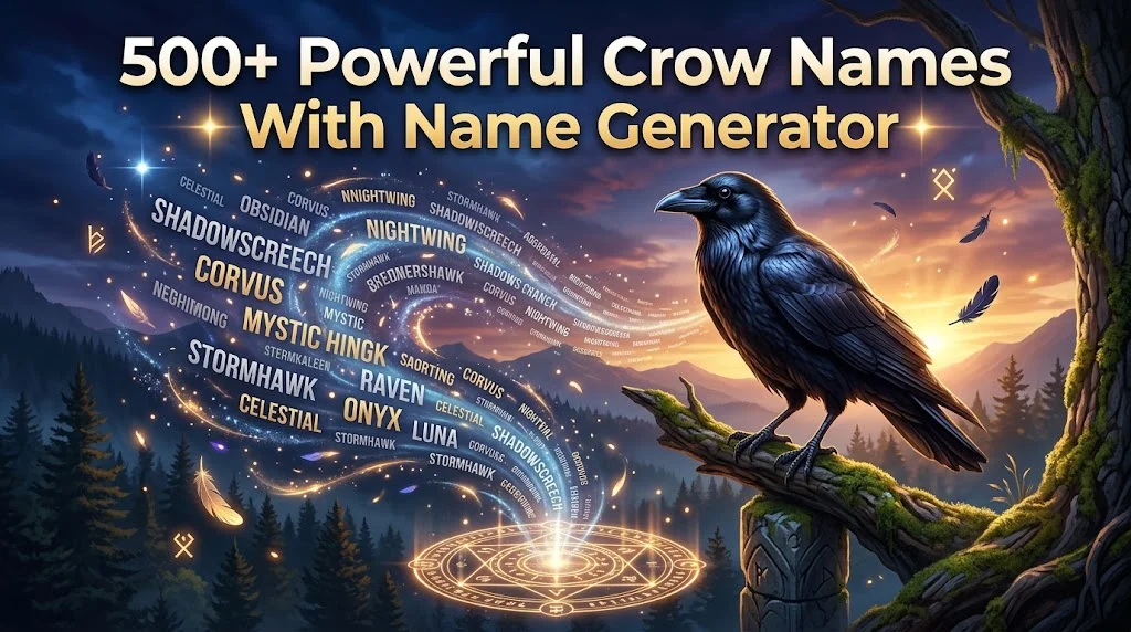Powerful Crow Names With Name Generator