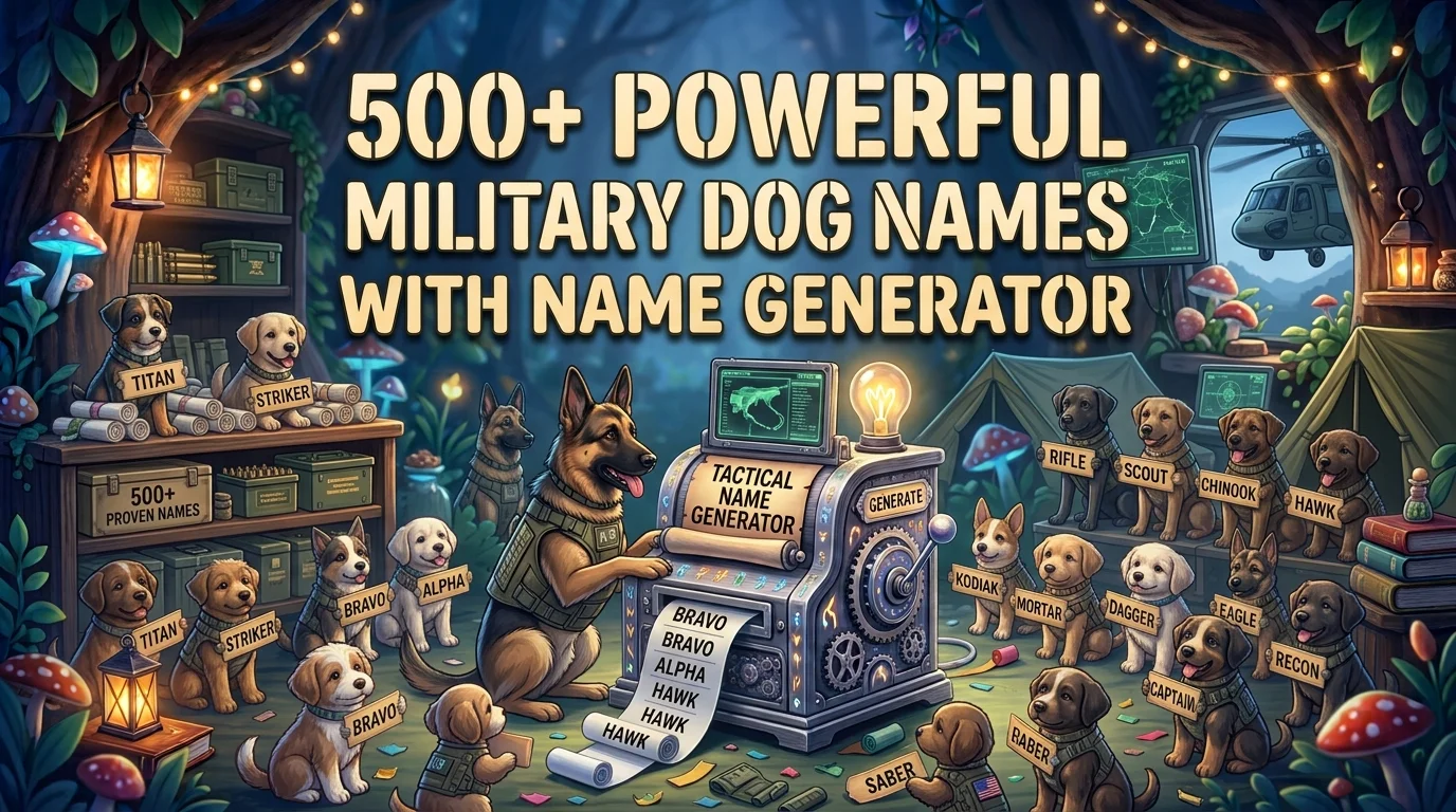 Powerful Military Dog Names With Name Generator