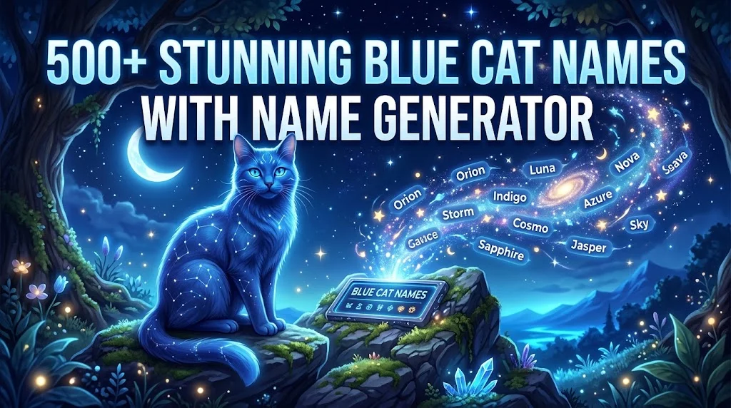 Stunning Blue Cat Names With Name Generator