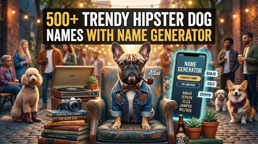 Trendy Hipster Dog Names With Name Generator